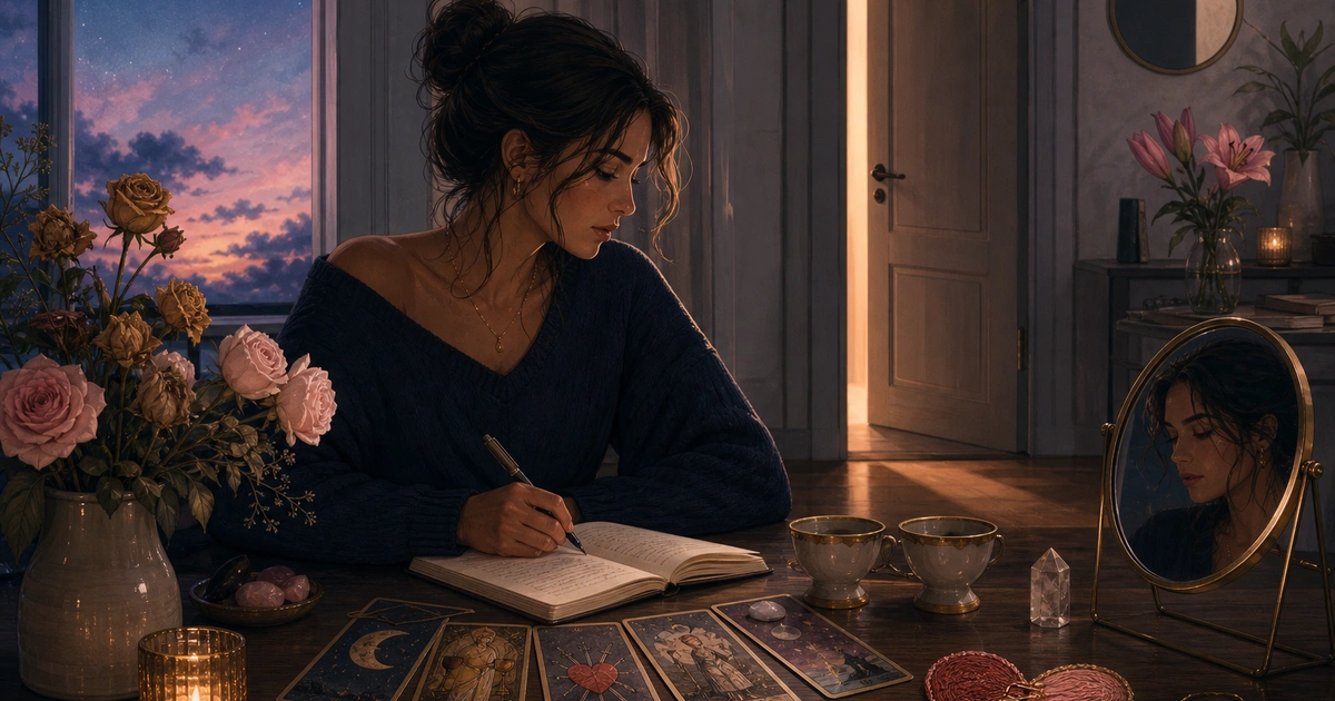 Preguntas de diario con tarot para reconstruir tu identidad tras la ruptura