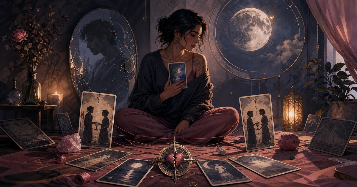 Overthinking tras una ruptura: ritual de tarot para soltar