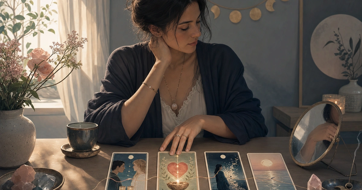 Rutina matinal de tarot en 5 minutos para la ansiedad