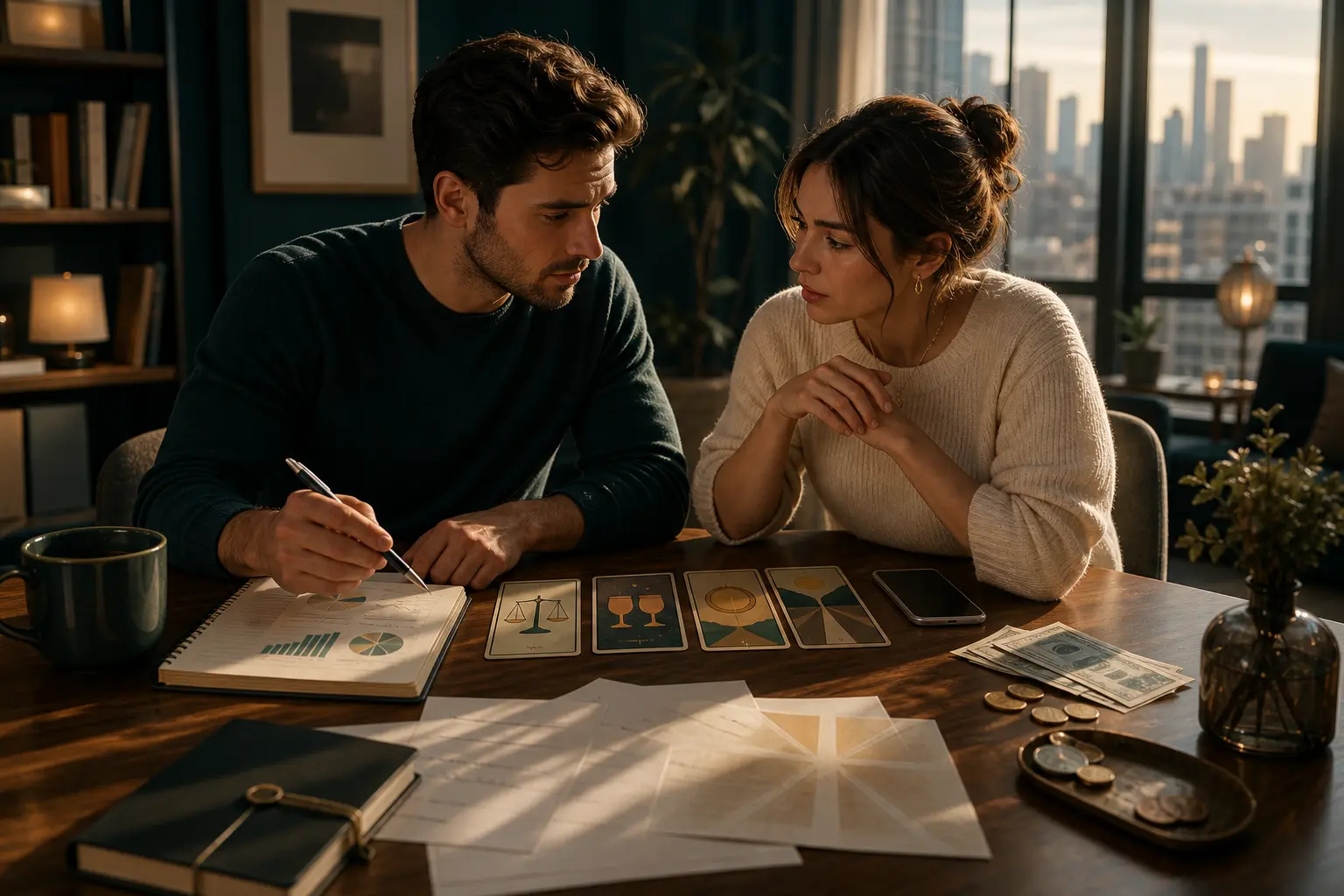 Tarot para finanzas en pareja: ¿por que se repiten los conflictos de dinero?